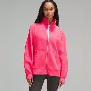 Lululemon Scuba Oversized Funnel Neck Full Zip Lip Gloss Size XS/S